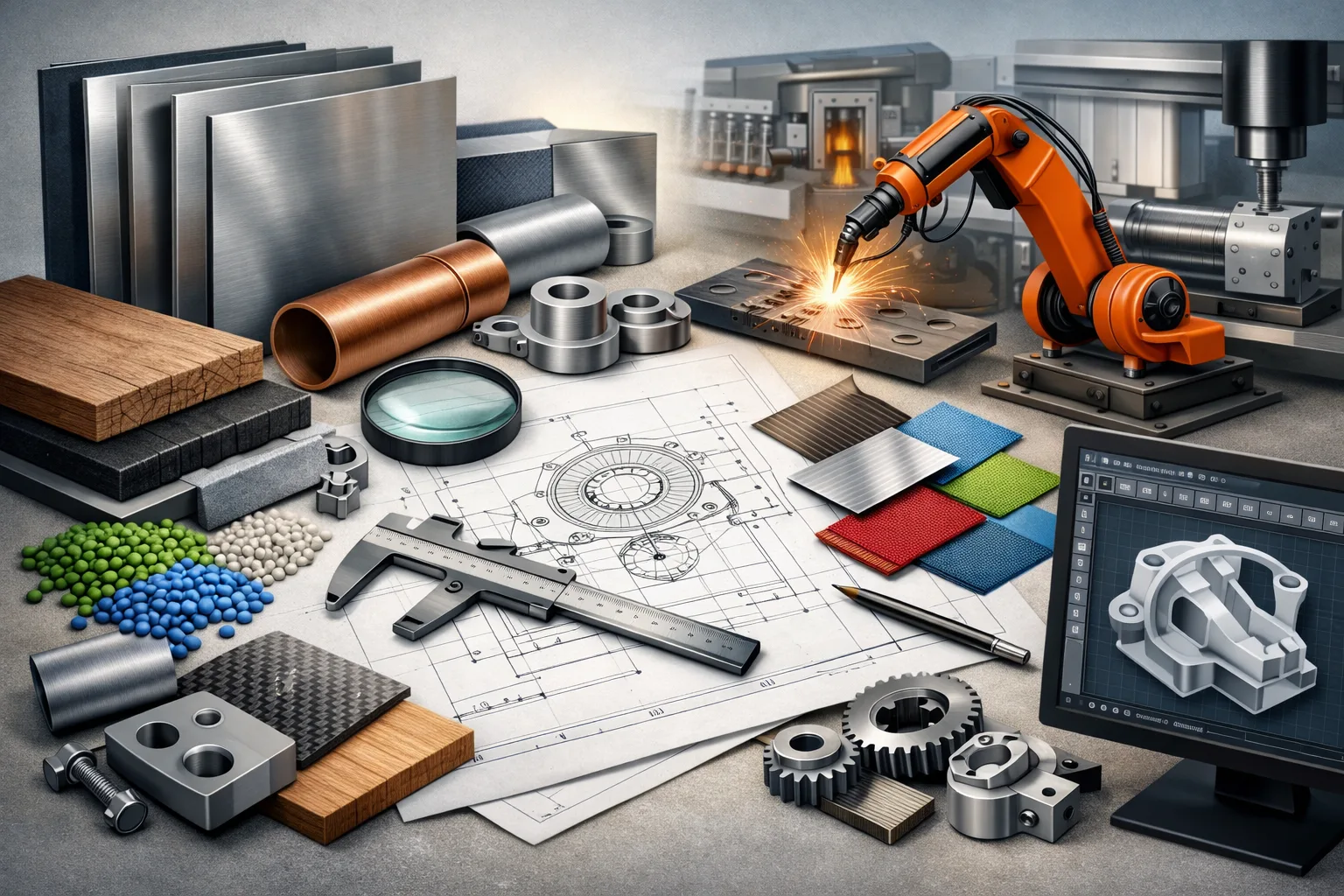 汽车结构件手板加工材料选择与工艺规划